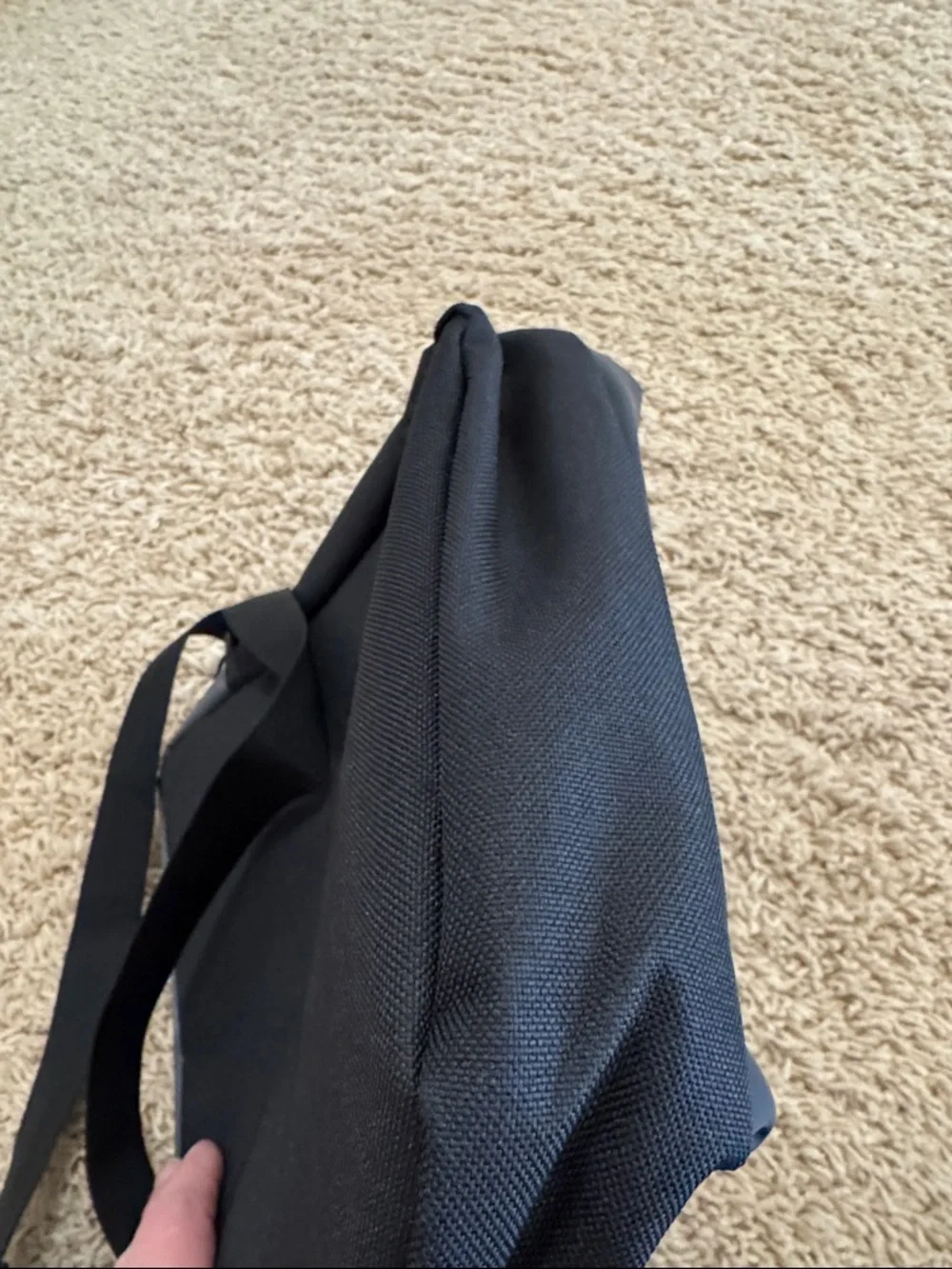 NWOT Atley James Unisex Spencer Small Gray, Black Crossbody Bag Purse